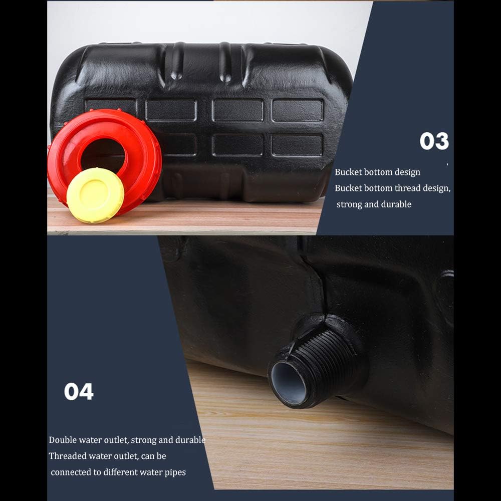 Outdoor Camping Tank Plastic Storage Water Container, Summer Home Bath Shower Bucket Emergency Storage Water Tank with Shower Head and Hose, Travel Camping Solar Heating Hot Water Bucket