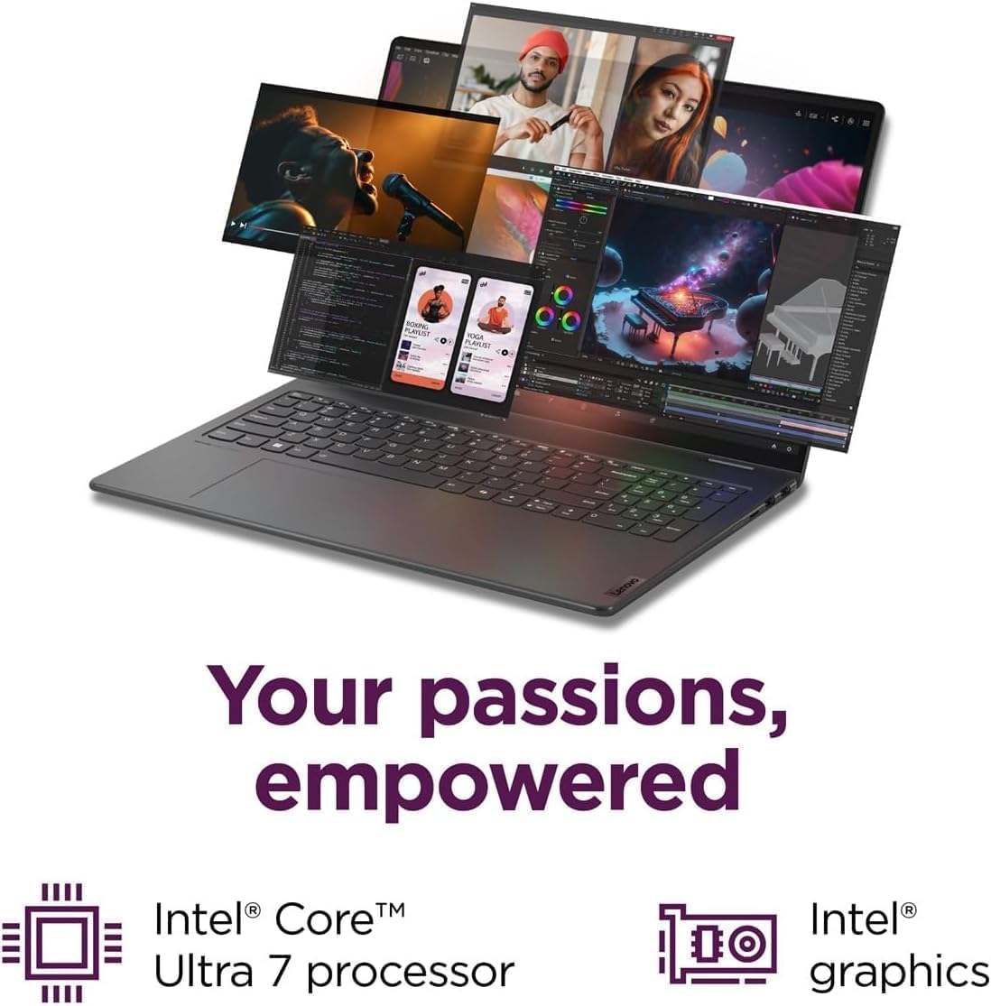 Lenovo Yoga 7i 2-in-1 Business Laptop (16' FHD+ Touchscreen, Intel Ultra 7 155U (Beat i7-1355U), 16GB DDR5 RAM, 1TB SSD), Backlit, Fingerprint, 1080p IR Webcam, 2x Thunderbolt 4, Win 11 Home, AI PC