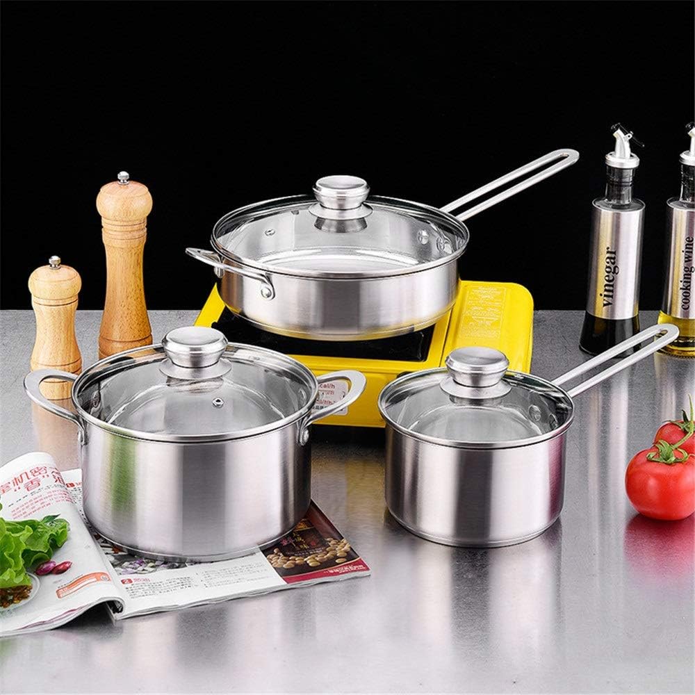 Pot Set Kitchen Cookware Pots and Pans Set Stainless Steel Perfect Cooking Utensils Suitable Professional for Home Restaurant Cookware Cooking Set