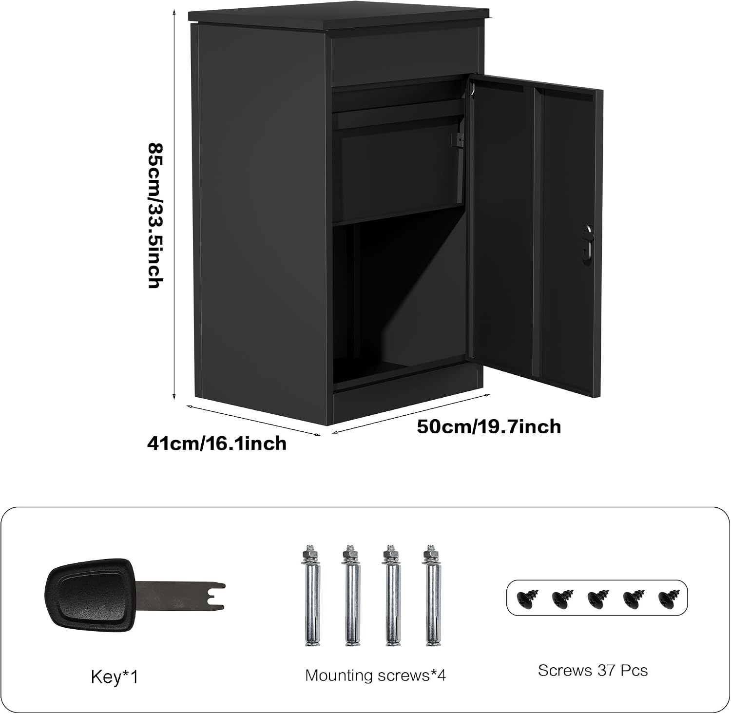 Package Delivery Boxes for outside,Enlarged 19.7 * 16.1 * 33.5 inches Delivery Box for Packages with Coded Lock,Large Space, Waterproof,Cold-Rolled Steel Drop Box for Porch, Curbside (Small)