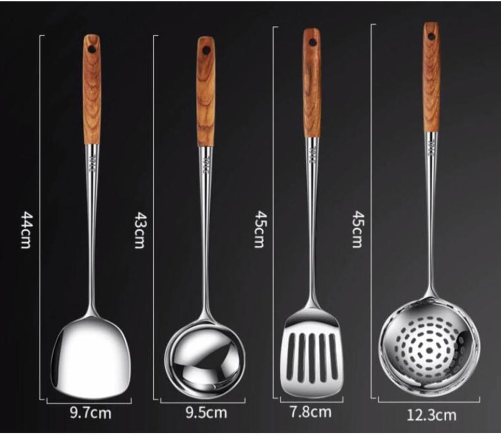 Cookware Dining Kitchen Tools Gadgets 4 Pieces Sets Spoons for Cooking Spatulas 316 Stainless Steel Cooking Utensils Spatulas Spoons
