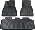 Floor Mats Compatible for Tesla Model Y 3 2017-2024 Highland Left Right Rudder All Weather TPE Non-Slip Cargo Liner Cargo Trunk Accessories(Model Y LHD)