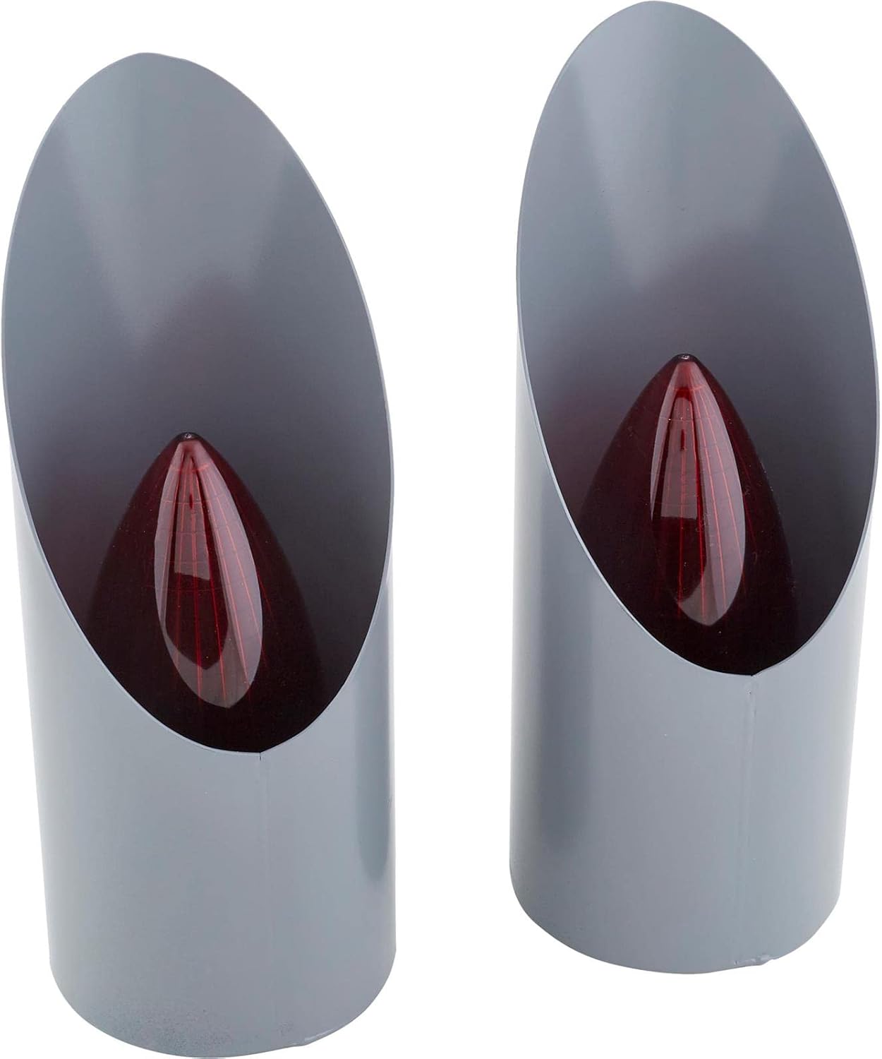 Speedway Motors 1959 Cadillac Tail Light & Stop Light Kit with Chrome Bases, Red Lenses, 1157 Bulbs and Weld-In Frenching Buckets, 12V Custom Hot Rod Lighting Pair