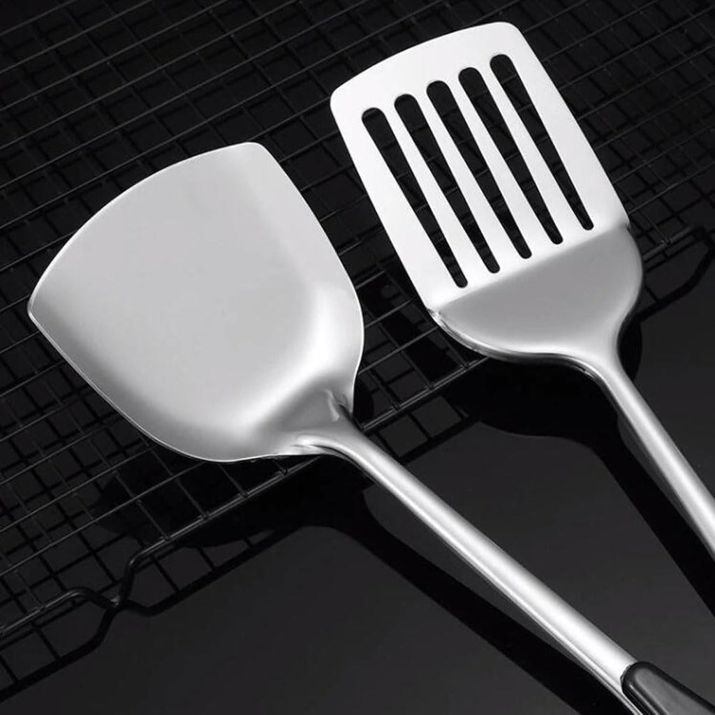 Cookware Dining Gadgets Spoons for Cooking Spatulas Stainless Steel Cooking Utensils Spatulas Spoons Kitchen Tools 5 Pieces Sets