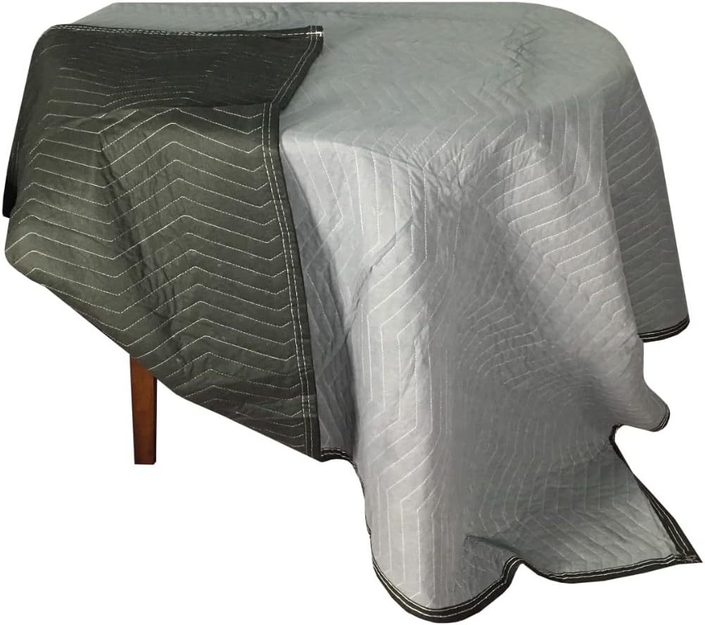 Extra Performance Blankets Cotton Poly 75lbs/doz (12 Pack), Moving Pads for Storage, Packing & Home Renovations, Storage Furniture Pads, Heavy Duty Blankets