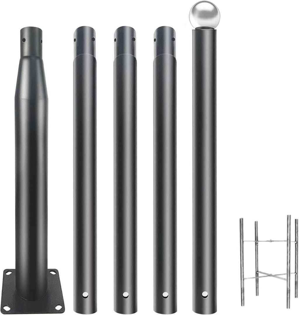 Street Light Pole 16Ft, Street Light Poles for Outdoor Lighting,Solar Pole Accessory for Street, Suitable for Basketball Courts, Parking Lots, Residential Areas, Park (16FT)