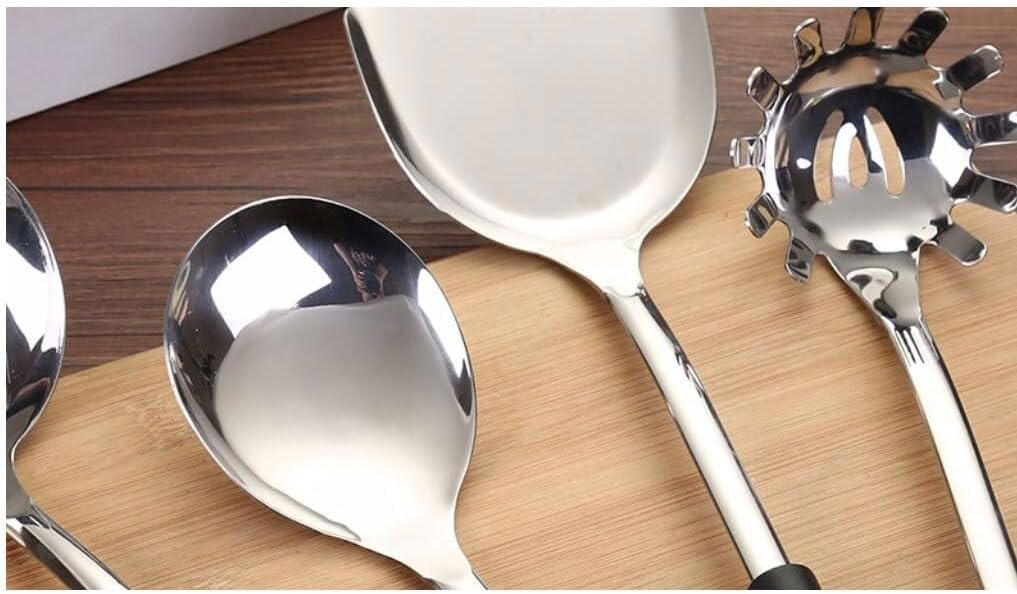 Cookware Dining Kitchen Tools Gadgets Spoons for Cooking Spatulas Stainless Steel Cooking Utensils Spatulas Spoons 4 Pieces