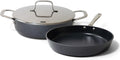 Alva Maestro Ceramic Nonstick Frying Pan Cookware Set, Non Toxic Saute and Frying Pan Set, PFAS, PFOA & PTFE Free, Compatible with All Stovetops, Induction Safe, Stay Cool Handles, Oven Safe Pans Set