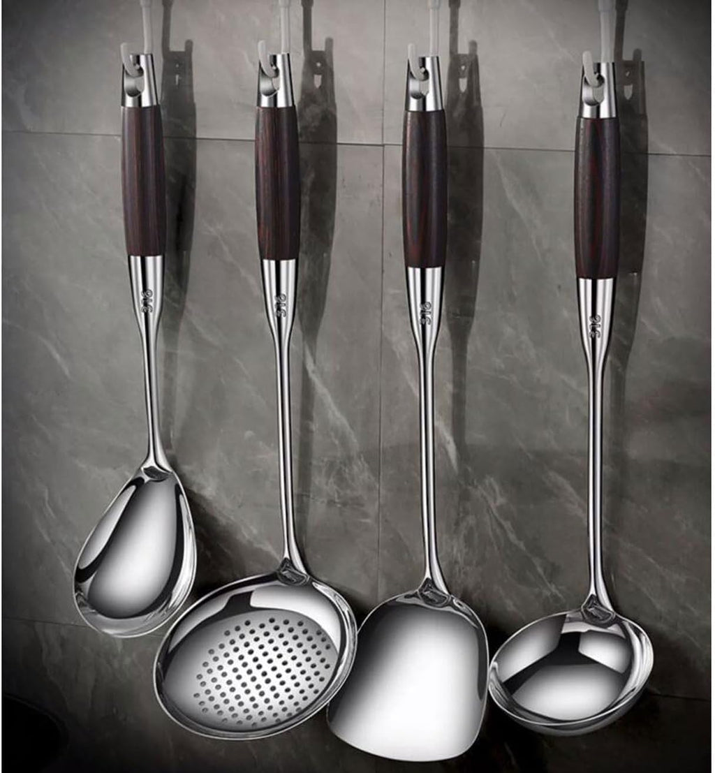 Kitchen Utensils Set，Cooking Utensils Kitchen Tools Gadgets 5 Pieces Sets Spoons for Cooking Spatulas 316 Stainless Steel Cooking Utensils Spatulas Spoons