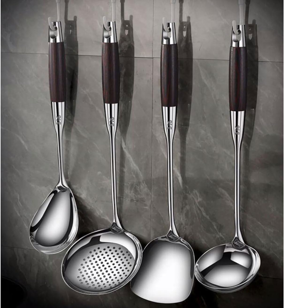 Kitchen Utensils Set，Cooking Utensils Kitchen Tools Gadgets 5 Pieces Sets Spoons for Cooking Spatulas 316 Stainless Steel Cooking Utensils Spatulas Spoons
