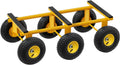 6 Wheel All Terrain Dolly, Heavy Duty Furniture Dolly 1300 Lbs Capacity, 10' Inflatable Tires Big Wheel Dolly, All Terrain Mover for Homes, Logistics, Warehouses, Shopping - 35.5' x 18' - Yellow