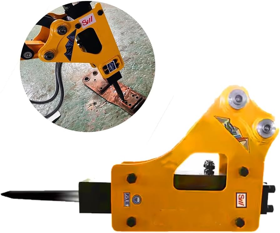 Mini Excavator Hydraulic Hammer Breaker Attachment with Nitrogen Toolbox，Small Digger for .08-3.5 ton Concrete Breaker Attachment Drilling Tool (3)