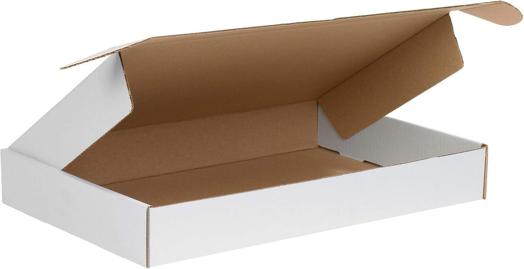 Box USA 18 Deluxe Shipping Boxes 18L x 12W x 2H, 50-Pack - White Box Mailers for Packaging, Storage, Gifts or Bulk Business Orders