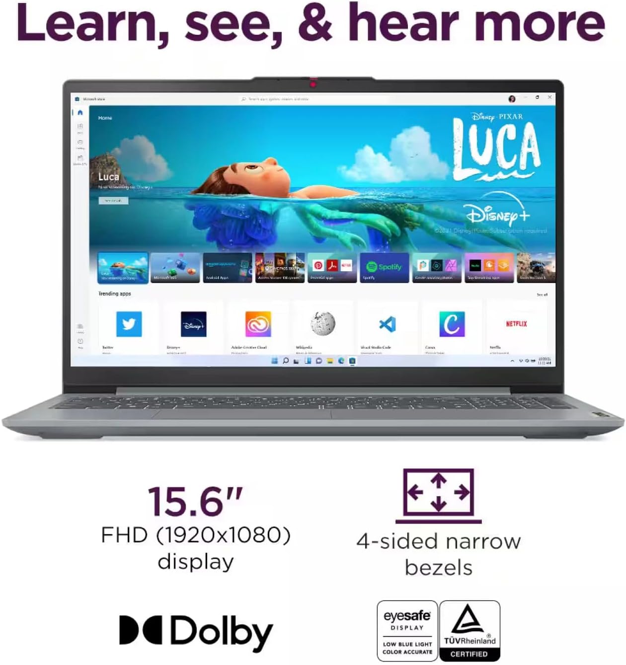 Lenovo IdeaPad Slim 3i Student & Business Laptop | 15.6' FHD Anti-Glare Screen | 8-core Intel Core i3, 8GB LPDDR5 RAM, 128GB UFS | Windows 11, AI Copilot, Fast Charge, Webcam Privacy Shutter | W/Mouse