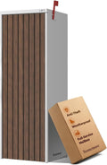 Aspen USPS Compatible Mailbox, Snow White/Oak Package Mailbox, Anti-Theft Locking Parcel Drop Box for Porch, Large Mailbox for Packages, Weather-Sealed Powder Coated Steel