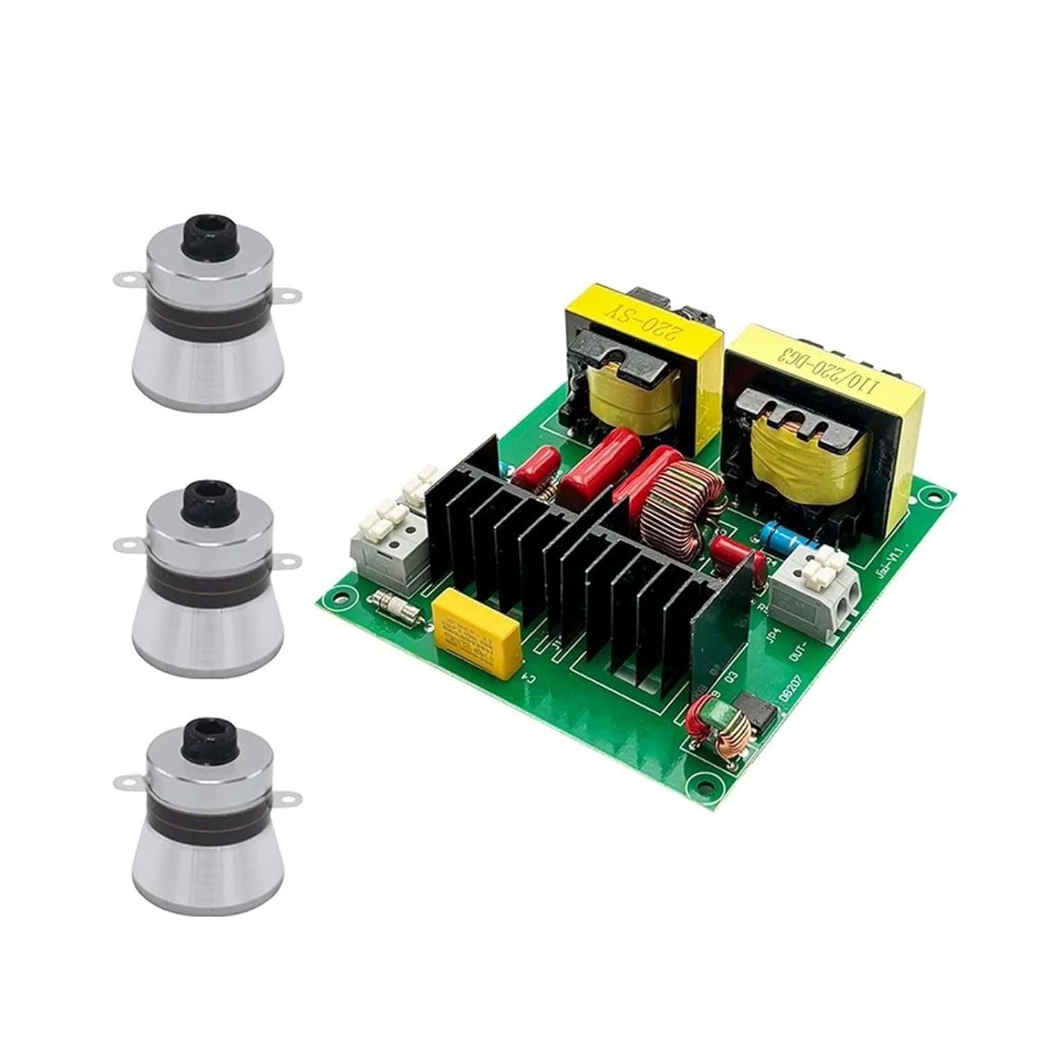 Ultrasonic Cleaner 40KHz 50-150W PCB Driver Boards Circuit Board Kit with Transducer for Car Washer Washing Machine(150W Kit 220V)