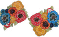HM Creations Multicolor Floral Table Runner, Handmade Table Runner, Beaded Table Topper 13X36 Inch Dinning Decoration. (6 Place Mats)