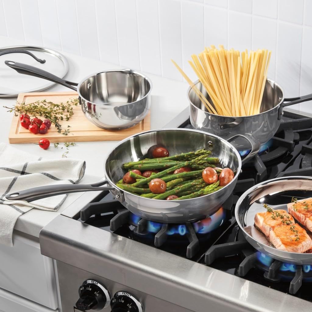 Cuisinart RADIANT PRO 8-Piece Stainless with Brushed Titanium Finish Cookware Set