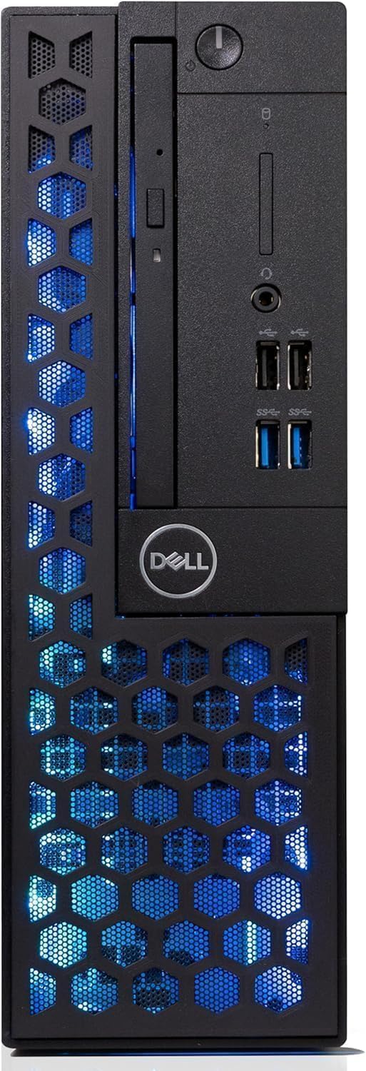 Dell Optiplex 3060 (RGB) Desktop Computer | Hexa Core Intel i5 (3.2) | 16GB DDR4 RAM | 1TB SSD | 24' New LCD | Windows 11 Pro | Light Gaming PC (Renewed)