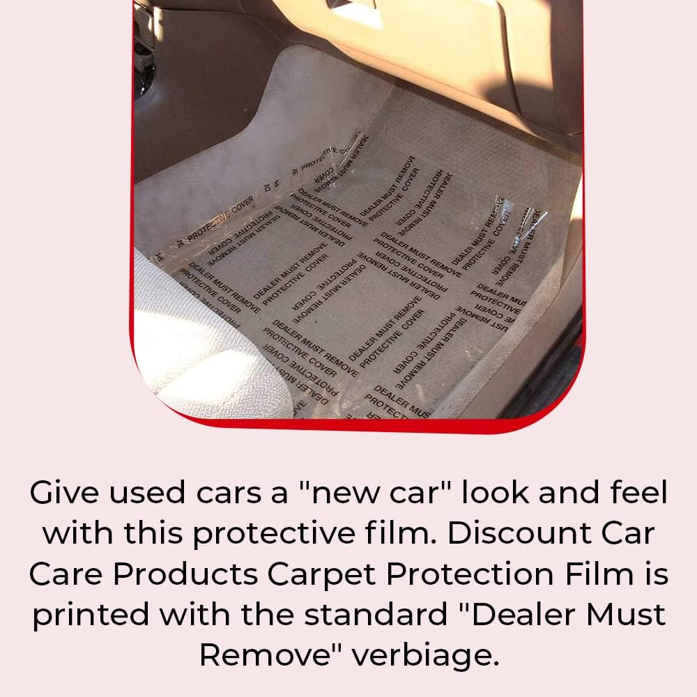HI-TECH Clear Adhesive Car Carpet Protector Film Roll – 24' x 300' – 6mil Disposable Sticky Floor Mat Cover – Perforated Sheets – Auto Detailing, Service, Personal Use