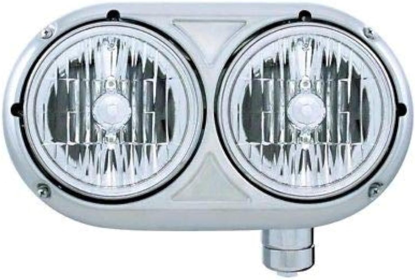 United Pacific 32186 Headlight Assembly, RH, Polished Housing, High/Low Beam, Crystal H4 Bulb