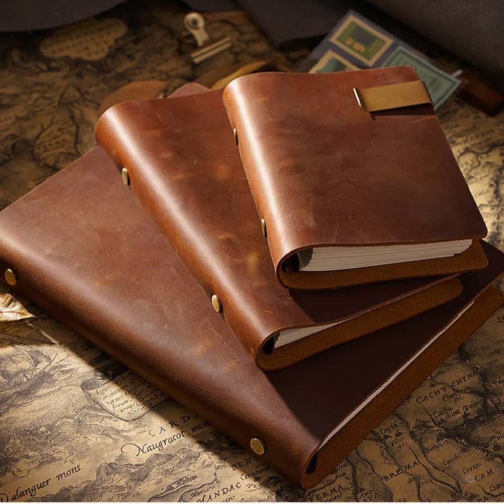 YMGSCC Leather Case Notebook Diary Handmade Notepad Office School Gift