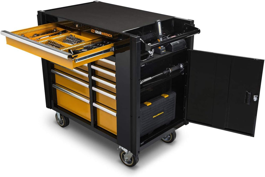 GEARWRENCH 42' 11 Drawer Mobile Work Station, Black & Orange - 83169