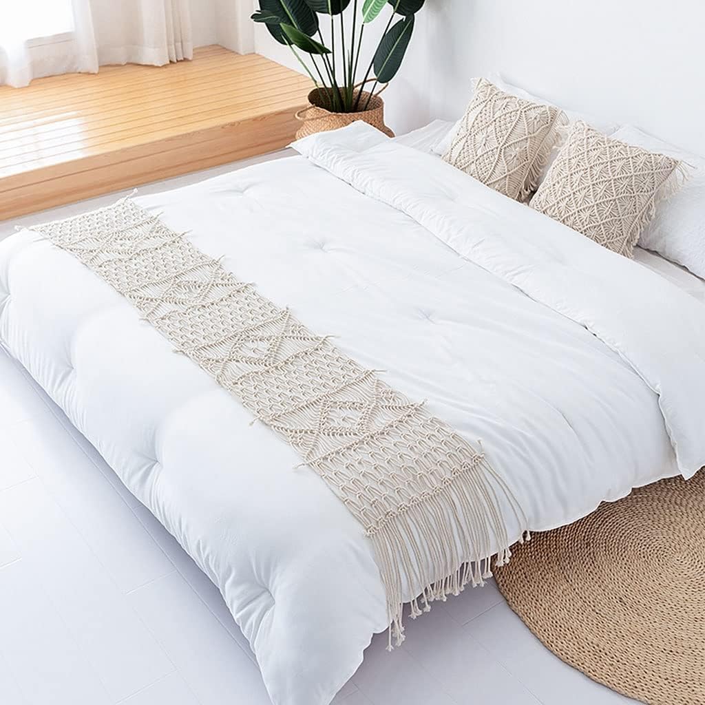 Table Runner Burlap Table Runner Cotton Lace Table Runners Handmade Table Runners Suitable for Family Table Decoration Daily Restaurant Decoration (Size : 38 * 180cm)