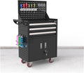 Convenience Rolling Tool Chest with Wheels, Tool Storage Cabinet with 5 Drawer, Large Metal Tool Box Organizer with Lock, Tool Cart on Wheels Emergency Repairs(Black)