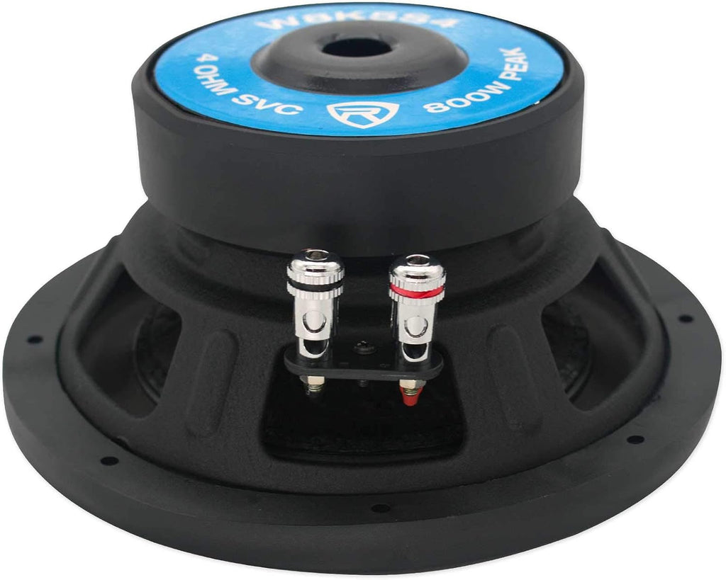 Rockville W8K5S4 Bundle: (4) 8' in 800W Peak / 200W RMS 4-Ohm Car Subwoofers, Quad 8 in Sub Box for Ford F150/F250/F350, 2 Dual Sub Box Install Kits, 7-Items