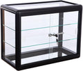 24' W x 18' H x 12' D Black Aluminum Tempered Glass Countertop Display Case - Durabletable Top Display Case,Clear Display Cabinet for Retail, Home & Office Use