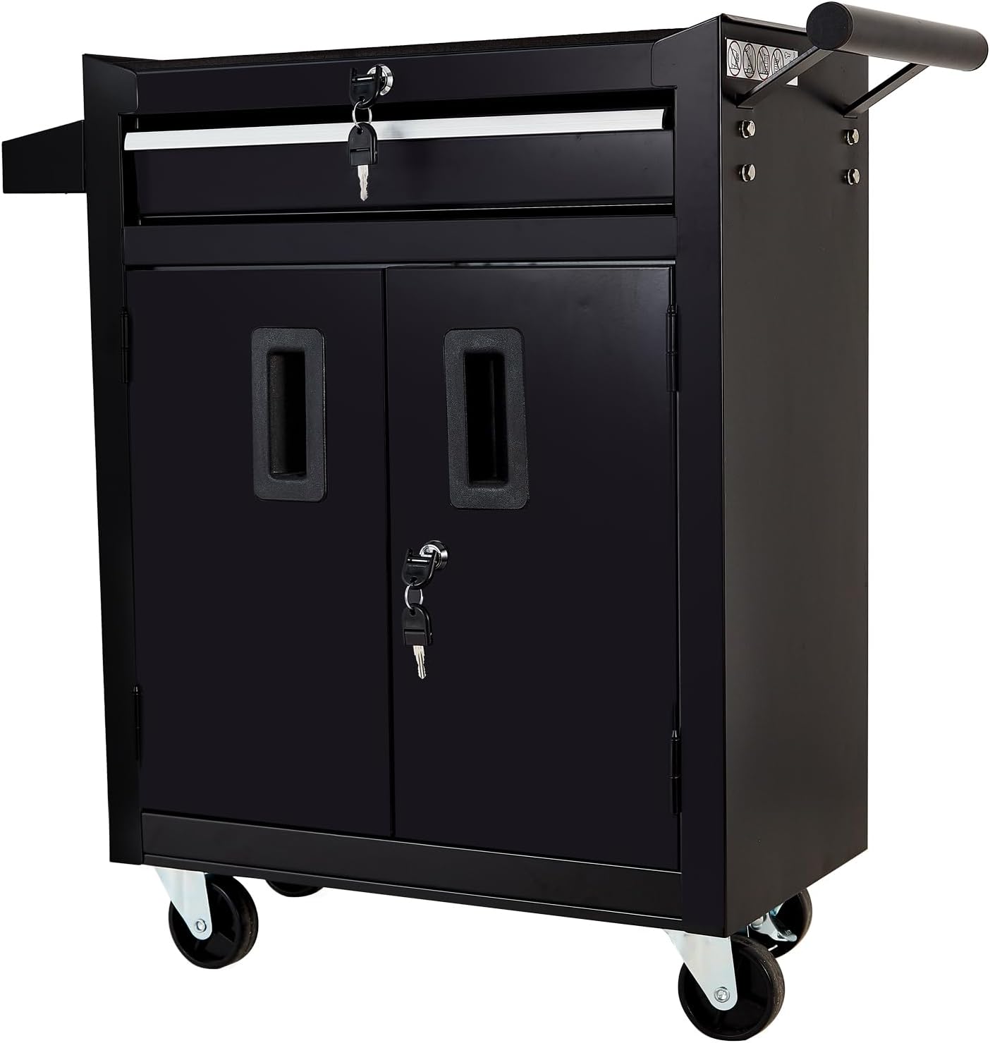 Tool Box Organizer, 21inch Rolling Tool Chest with Wheels, Lockable Rolling Tool Cabinets, Tool Cart with Drawers for Workbench, Craftsman, Mechanic, Garage, Workshop(Black, 1 Drawer)