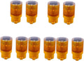 OUNONA 10pcs Solar Traffic Light Flashing Barricade Emergency Strobe Road Construction Beacon Lamp Orange Led for Vehicles Solar-powered Easy Installation