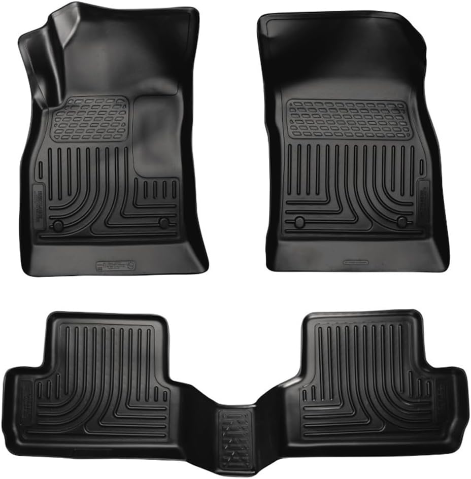Husky Liners Weatherbeater Floor Mats | Fits 2012-2017 Buick Verano | Front & 2nd Row, 3-pc Black - 98171