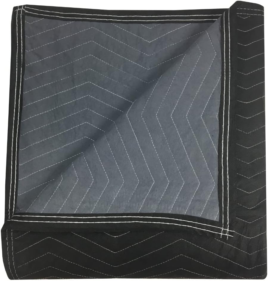 Extra Performance Blankets Cotton Poly 75lbs/doz (12 Pack), Moving Pads for Storage, Packing & Home Renovations, Storage Furniture Pads, Heavy Duty Blankets