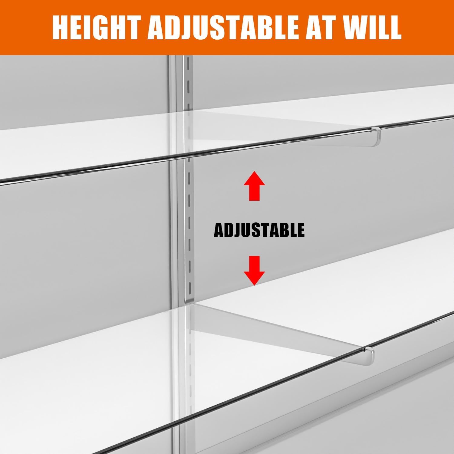 36' W x 18' D x 38' H - Reatil Display Case, Full Vision Display case with LED Llights