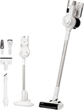 CUCKOO Powerclone Cordless Vacuum Cleaner for Home with Charging Stand, High-Suction Cordless Stick Vacuum Cleaner for Hardwood Floor and Carpet, Includes Multiple Attachments, White (CVC-A1410NW)