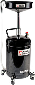 JohnDow Industries JDI-18DC 18-Gallon Self-Evacuating Portable Oil Drain with Auto-Check Technology, Adjustable 36-59' Height, 16' Funnel & 6' Hose – Heavy-Duty Waste Oil Drain for Auto Shops