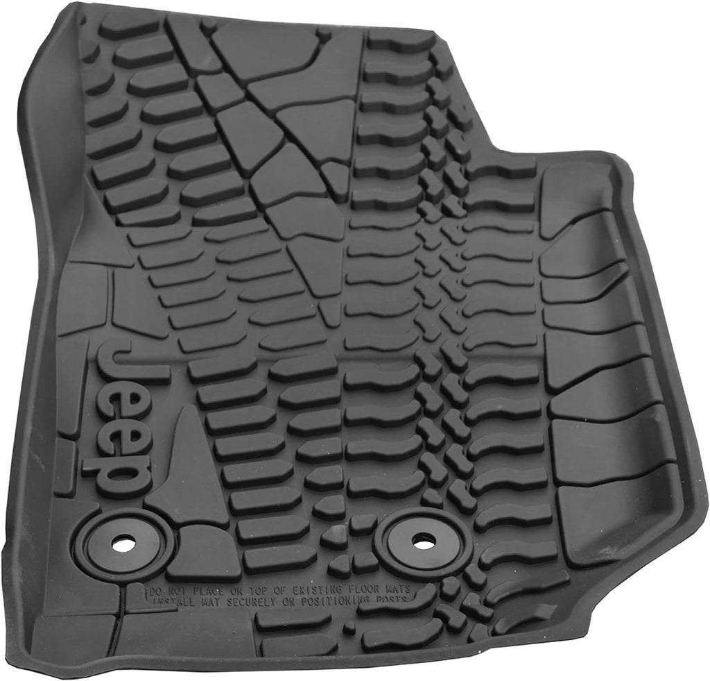 Mopar 82213860 Jeep Wrangler Unlimited 4-Door Black All-Weather 3-Piece Floor Mat Set