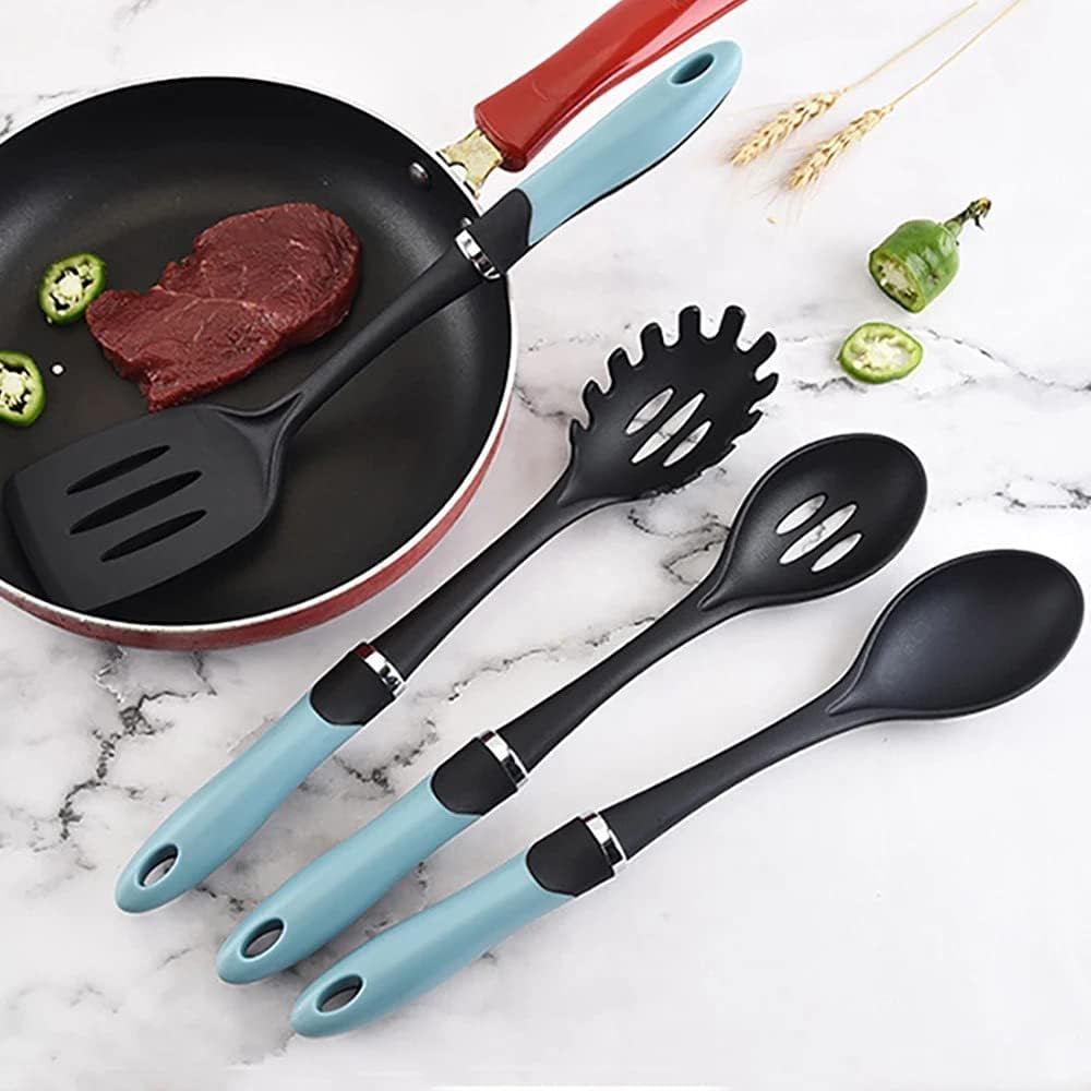 8pcs Nylon Cooking Tools Kitchen Utensils Set Quality Handles Cooking Tool Non Toxic Kitchen Gadgets Nonstick Cookware
