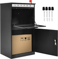YITAHOME Package Delivery Boxes for Outside, 18.9x15x35.4 inch Large Parcel Drop Box with Coded Lock, Anti-Theft Lockable Waterproof Parcel Storage Box for House, Porch, Curbside, Black