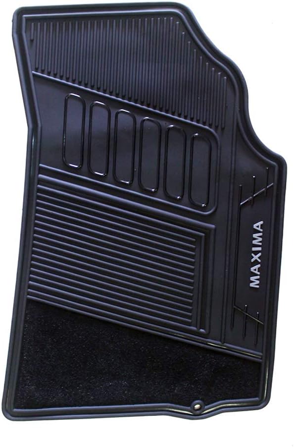 Car Floor Mats for Nissan Maxima OEM Genuine - All Weather-Rubber-Heavy Duty - (2016,2017,2018,2019,2020,2021,2022,2023) Complete Set (Black)
