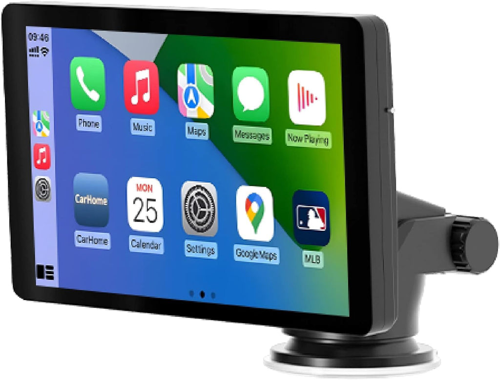 Car and Driver INTELLIDASH 7' HD Touchscreen – Portable Apple CarPlay Wireless Android Auto Screen for Car, Bluetooth Stereo, Backup Camera Support, Mirror Link, GPS Navigation, Siri, Google, SiriusXM