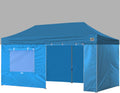 Eurmax USA Full Zippered Walls for 10 x 20 Easy Pop Up Canopy Tent,Enclosure Sidewall Kit with Roller Up Mesh Window and Door 4 Walls ONLY,NOT Including Frame and Top（Sky Blue）