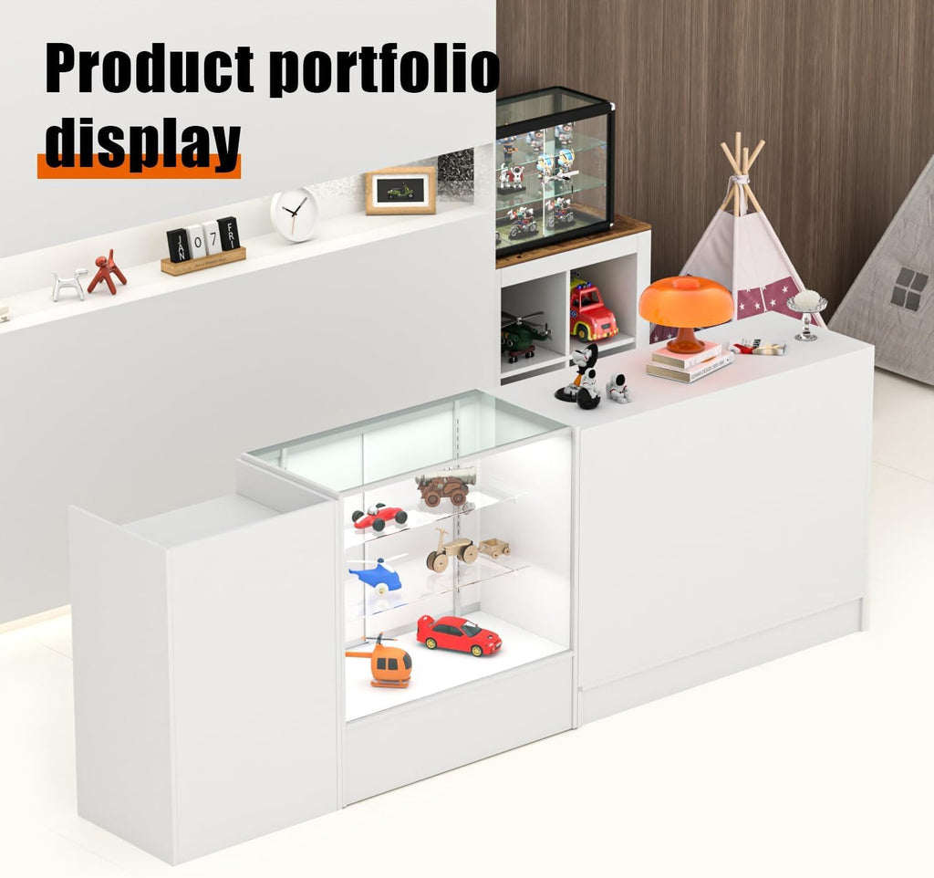 36' W x 18' D x 38' H - Reatil Display Case, Full Vision Display case with LED Llights