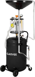 Garvee 20 Gallon Waste Oil Drain Tank, Air Operated Portable Oil Drainer with Adjustable Funnel, Fluid Fuel Transfer Drainage with Wheels, Oil Change Container for Automotive Workshops