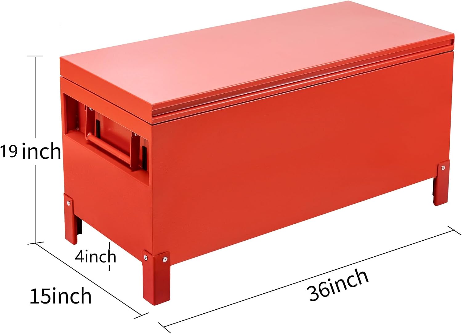 Large Tool Box Truck Bed Toolboxes Aluminum Heavy Duty Waterproof Free Assemble Tool Organizer Chest Cabinet Toolbox with Side Handles for Pick Up Trucks RV Trailer