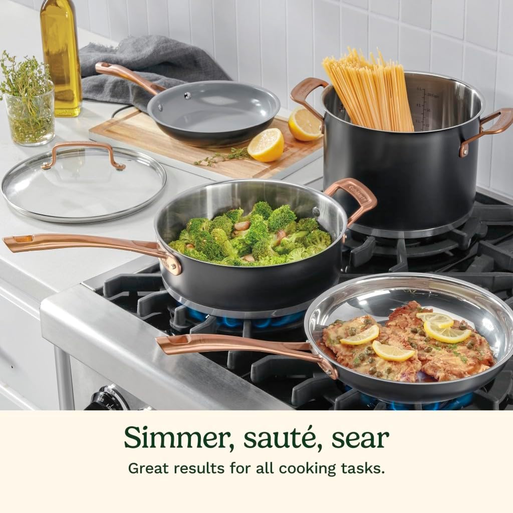 Cuisinart 11-Piece Matte Black Elegance Cookware Set, MBK89-11