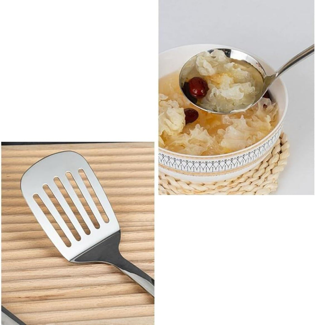 Cookware Dining Gadgets Spoons for Cooking Spatulas Stainless Steel Cooking Utensils Spatulas Spoons Kitchen Tools 5 Pieces