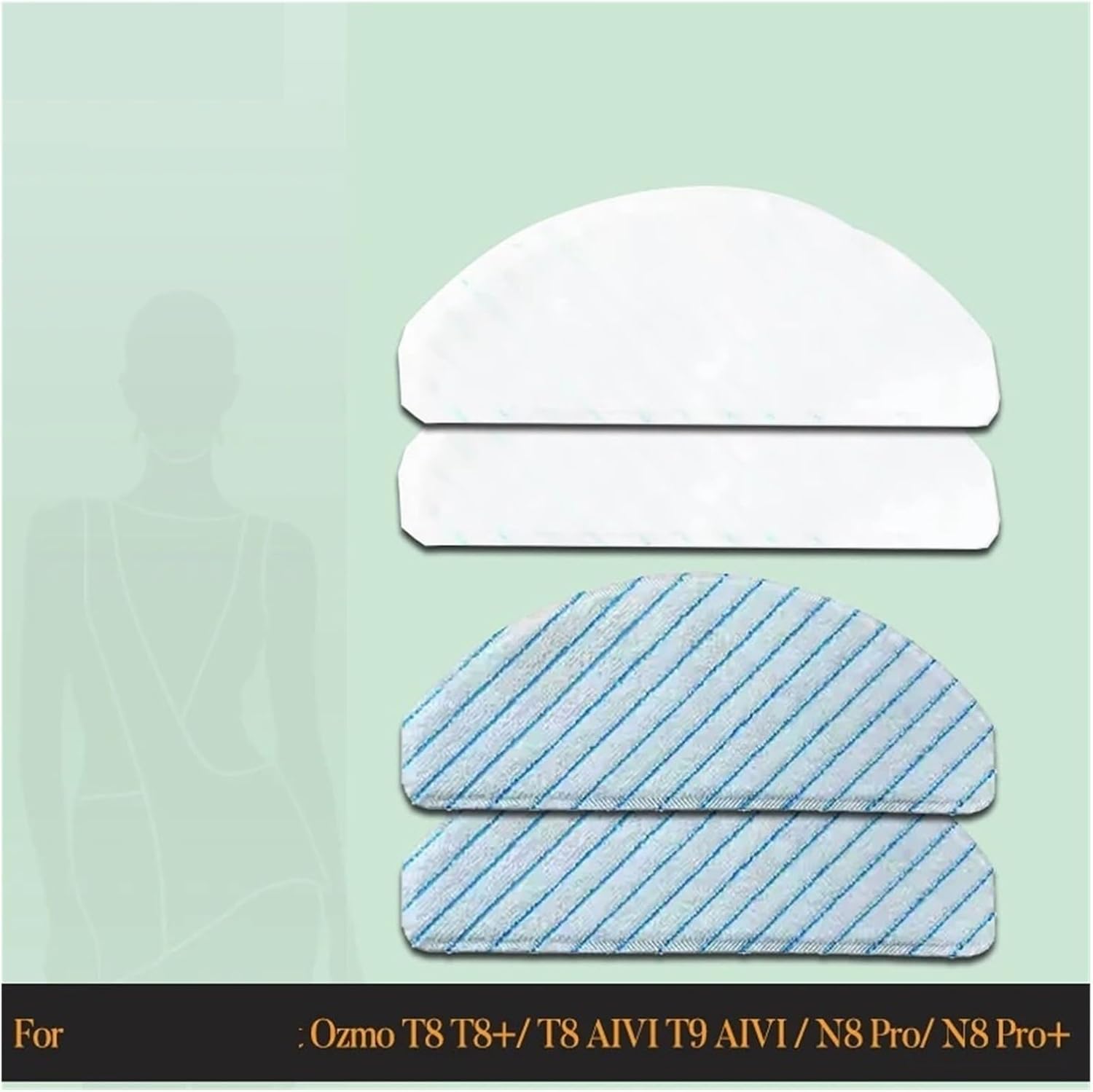 Disposable Mop Pads,Compatible For Ecovacs,Compatible For Deebot,Ozmo T8 T8 + / T8 AIVI T9 / N8 Pro / N8 + Accessories Parts Anti-Scratch(100pcs)